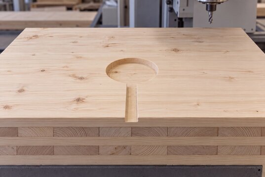  Five-Ply CLT Panel with CNC-Routed Electrical Channel and Box Recess