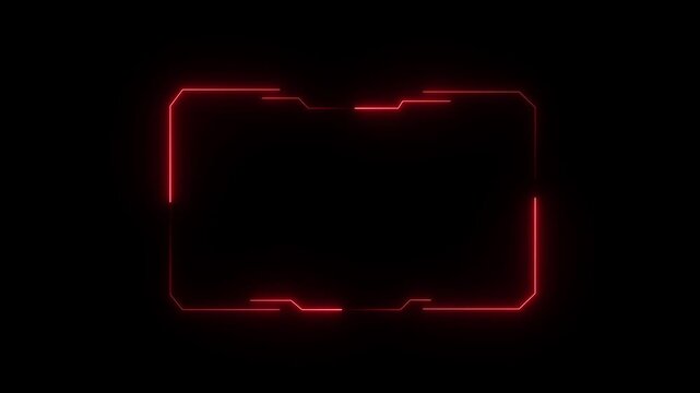  frames red user interface elements design modern technology futuristic control panel screen digital hologram. abstract tech  hologram frame. 4k 
