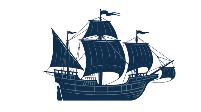 Decorative Historic Ship Silhouette