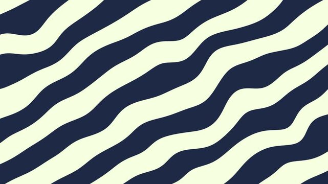Abstract wavy lines motion background, dark blue and cream aesthetic pattern