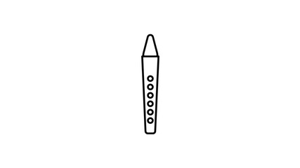 Musical instrument flute line art for artistic performance sound effects © ＰＮＧ・アート