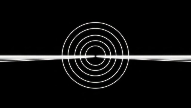 Abstract geometric circles and line isolated on transparent background