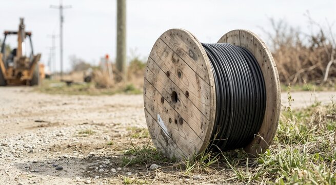 Telephone cable reel wooden spool