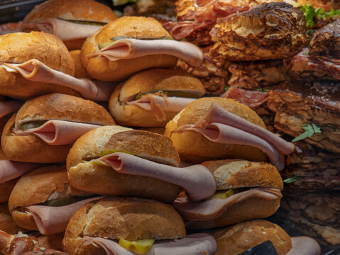 Freshly Made Sandwiches at a Local Deli