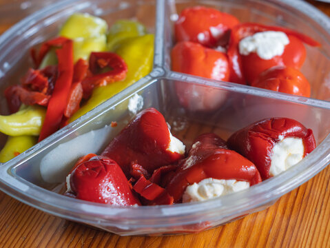 Stuffed Peppers with Cream Cheese and Vegetables