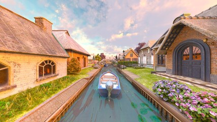 川沿いの家　3DCGレンダリング © tsuneomp
