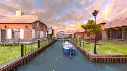 川沿いの家　3DCGレンダリング © tsuneomp