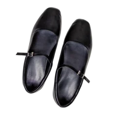 Black Mary Jane flats top view cutout © Diana Vyshniakova