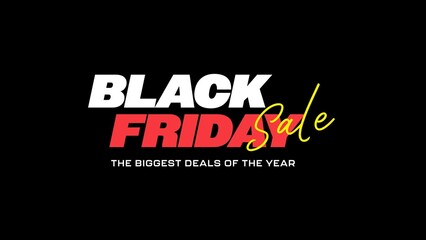 Black Friday Titles / Bold Typography and Animated Discount Text for Sale Promos and Retail Commercials / Horizontal / Part 01