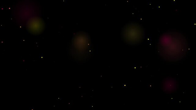A seamless looping deep space scene filled with scattered stars and glowing nebula patches