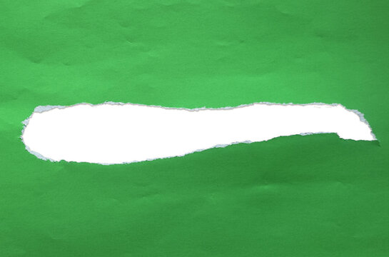 Torn Green Paper Hole Ripped Edge Eco Concept Frame