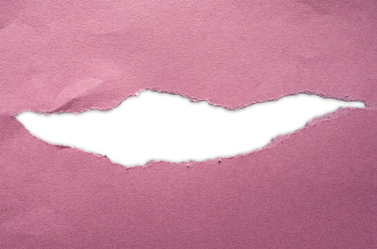 Torn Pink Paper Hole Ripped Edge Magenta Textured Frame