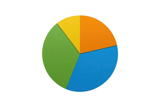 Four color pie chart with balanced circular sections