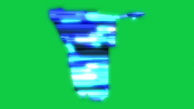Namibia blue news headline effect map pop animation green background