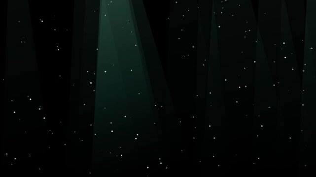 Deep Sea Sparkle: Ethereal beams of light pierce the darkness of the deep sea, illuminating tiny, shimmering particles as they drift in the silent, mysterious abyss.