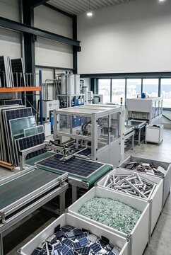 Modern Industrial Manufacturing Facility with Automated Production Lines.