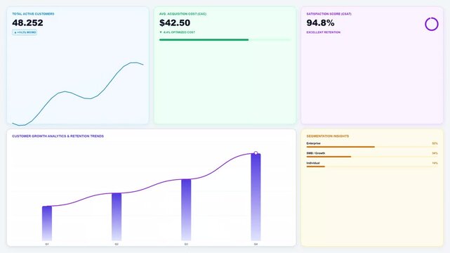 Financial Analytics Dashboard UI Vector Template with Graphs Charts and Data Metrics