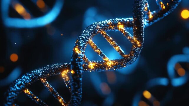 Glowing DNA Double Helix