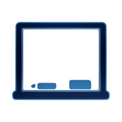 Blue glossy school blackboard chalkboard classroom education icon symbol isolated isolated on a transparent background © Mohammad