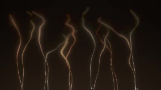 Thin smoke trails rising and spiraling wisps abstract dark background seamless loop in deep charcoal tones
