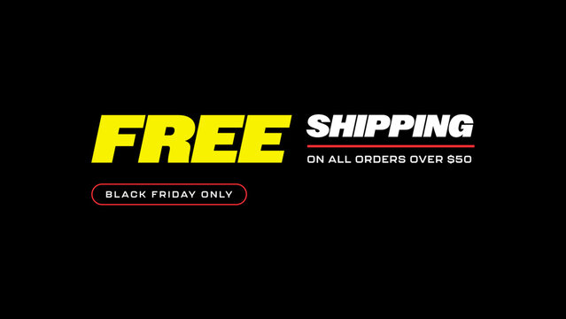 Black Friday Titles / Striking Sale Promos and Discount Ribbon Text Animations for Commercials / Horizontal / Part 06