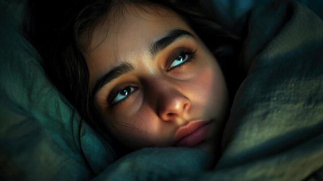 Girl Sleeping in Bed