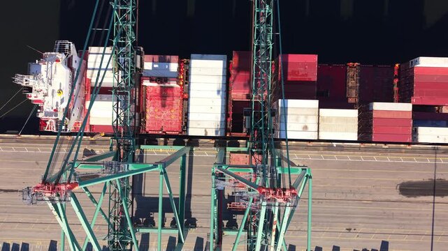 Overview of Halifax container ship operations in Nova Scotia, Canada