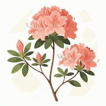 vector illustration of azalea flower