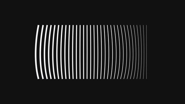 Abstract Optical Wave Distortion Vertical Lines Grid Animation