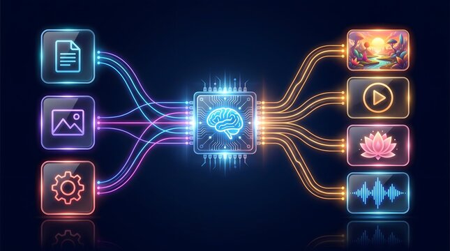 Artificial Intelligence Neural Network Concept Processing Data