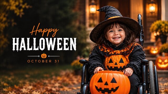 October 31 Happy Halloween Day Celebration with Spooky Decorations Costumes Jack o Lanterns and Bats