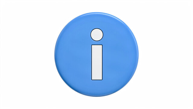 Blue informational icon with a white letter 'i' inside a circle