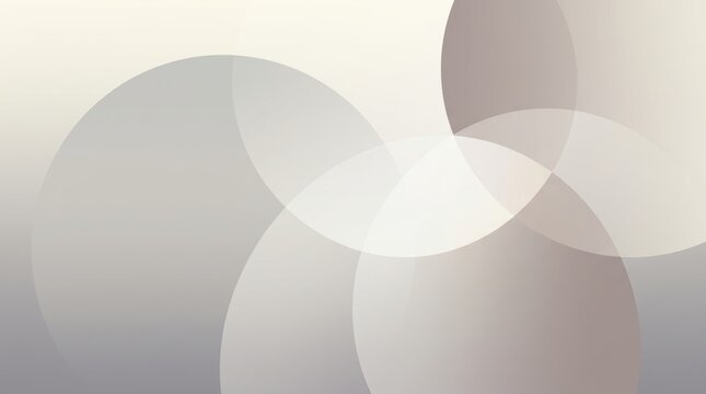 Abstract overlapping circles background, neutral color modern design