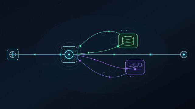 AI inference caching and intelligent request routing showing fast cached responses alongside deeper machine learning model processing