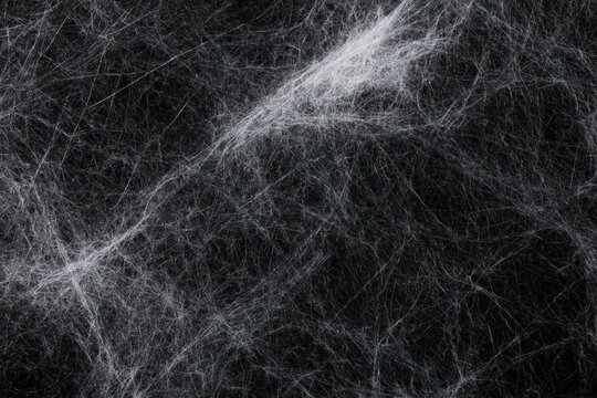 Spiderweb and cobweb abstract texture on a dark background with an intricate horror gothic pattern