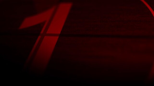 Cinematic film countdown leader number animation video footage background