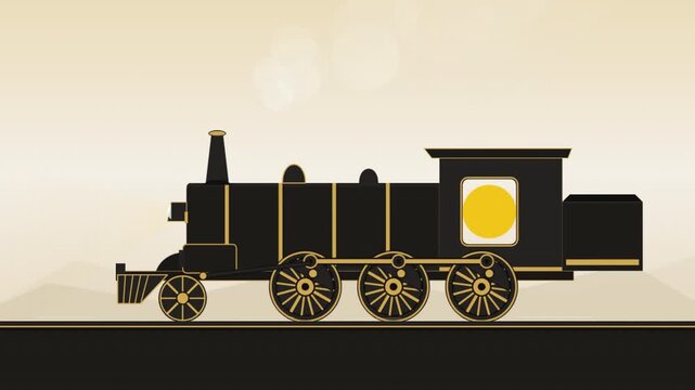 Animated Train Icon Motion Graphic Design