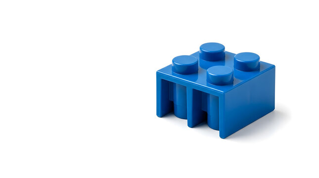 Modular blue interlocking block showcasing agile structure assembly, concept for dynamic project management, team collaboration, and scalable business solutions