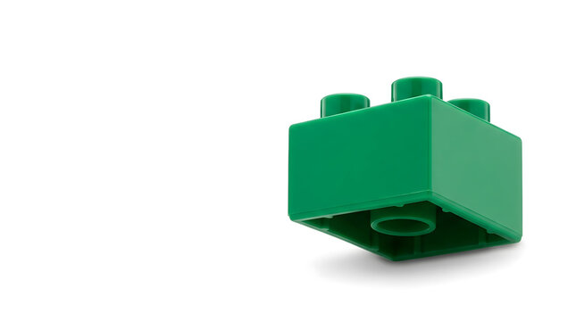 Vibrant green modular block close-up with precise geometric alignment, concept for agile project management visualization, team collaboration tools and business process optimization