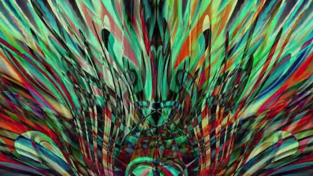 Colourful psychedelic pattern ever changing