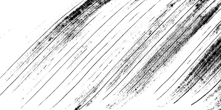 Abstract grunge texture with diagonal parallel lines and distressed weathered surface pattern isolated on transparent background