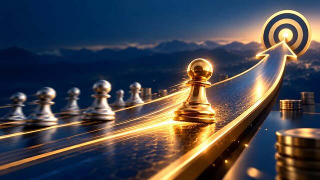 Golden Pawn Accelerating Past Competitors to Target Goal