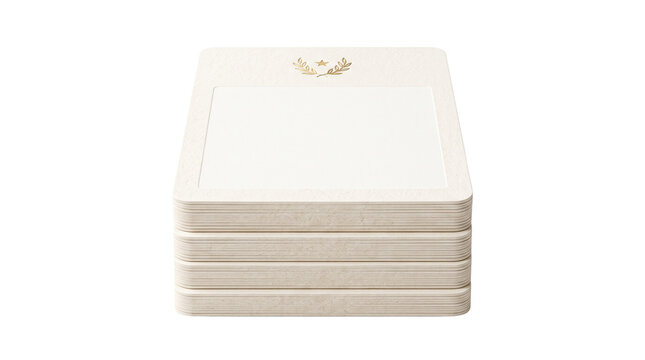 Minimalist stack of white modern mattresses, clean soft fabric bedding mockup, comfortable luxury sleep product presentation