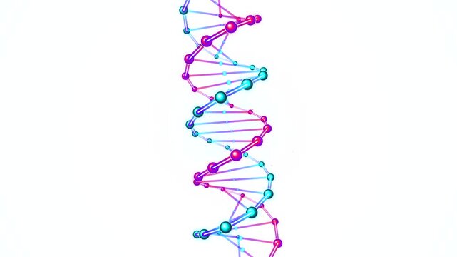 DNA Genetics Biotechnology Vector Animation