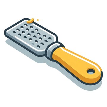 Manual citrus zester flat vector illustration lemon grater kitchen utensil isolated on white background