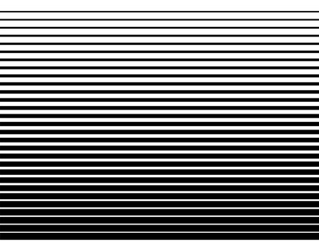 Black Horizontal Stripes Seamless Pattern Parallel Lines Isolated on Transparent Background