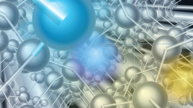 3D animation of quantum sensing using a nitrogen-vacancy center in a diamond crystal lattice, illustrating electron spin states, microwave pulses, and atomic scale resolution in a glowing structure