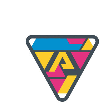 Abstract geometric logo with triangle shape