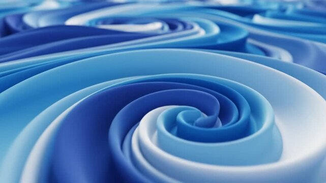 Abstract Blue Swirls Flowing Motion Background