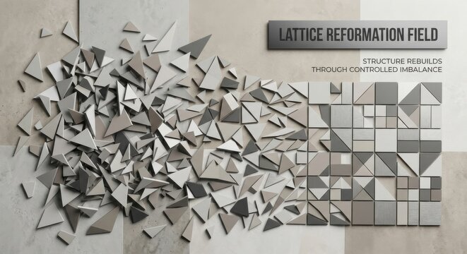 Geometric Shards Forming Unstable Lattice and Reformation Pattern
